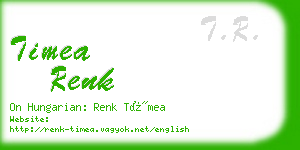 timea renk business card